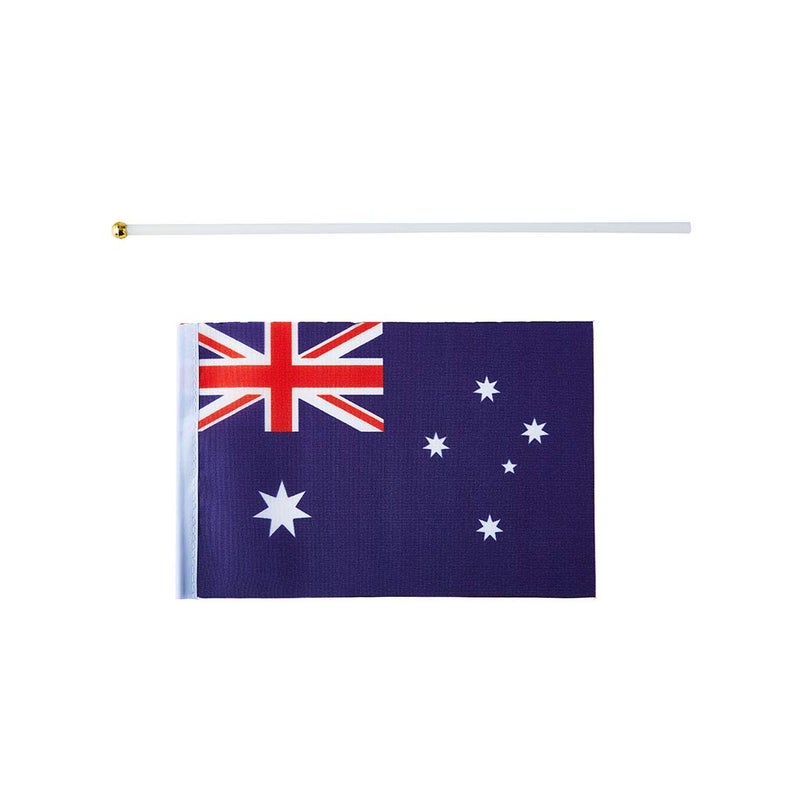 mflagperft Australia Flag Australian Flag, Small Mini Handheld Australia Flags on Stick, Ideal for Party Parades Sports Events Patriotic Festival Decorations - Image 4
